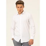 Süvari Slim Fit Klasik Yaka Düz Beyaz Erkek Gömlek GM1007100553