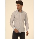 Süvari Slim Fit Klasik Yaka Düz Mavi - Buz Erkek Gömlek GM1007100515 - XL