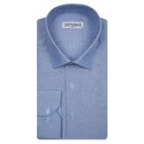 Süvari Slim Fit Koyu Mavi Düz Erkek Gömlek