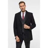 Süvari Slim Fit Sivri Yaka Erkek Koyun Yünlü Kaban