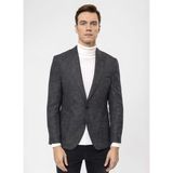 Süvari Slim Fit Siyah Erkek Armürlü Ceket CT2021600299 - 46
