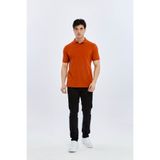 SÜVARİ Slim Kiremit Erkek Polo Yaka T-shirt TS1014000474