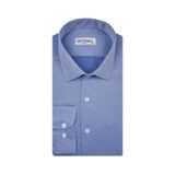 Suvarı Suvari Slim Fit Armur Desenli Mavi Erkek Gomlek