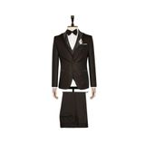 SÜVARİ Yelekli Siyah Slim Fit Damatlık Takım Elbise