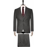 Süvari Yelekli Siyah Slim Fit Takım Elbise Erkek 50 Beden Drop 6 Drop Modern Tasarım