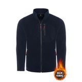 SUVASS CO Champ Erkek Lacivert Polar Tam Fermuarlı 3 Cepli Kalın Outdoor Polar Ceket Tactical Fleece