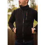 SUVASS CO Erkek Siyah Polar Tam Fermuarlı 3 Cepli Kalın Outdoor Polar Ceket Tactical Fleece Champ
