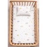 Suvay %100 Pamuk Lastikli Bebek Çarşafı | Park Yatak 60X120 70X110 70X120 Uyumlu - Gri - 70 x 120 cm