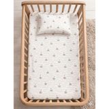 Suvay %100 Pamuk Lastikli Bebek Çarşafı | Park Yatak 60X120 70X110 70X120 Uyumlu - Koyu Yeşil - Koyu Gri - Beyaz - 70 x 120 cm