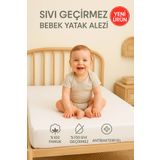 SUVAY %100 Pamuk Sıvı Geçirmez Bebek Alezi - Yatak Koruyucu Çocuk Alez - Park Yatak Ve Beşik Uyumlu