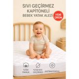 SUVAY %100 Pamuk Sıvı Geçirmez Kapitone Bebek Alezi - Park Beşik, Kreş ve Anaokulu Yatak Koruyucu