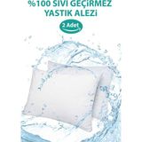 Suvay %100 Pamuklu Sıvı Geçirmez Yastık Alezi 2 Adet - 50 x 70 cm - Beyaz