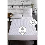 Suvay 70 x 140 Sıvı Geçirmez Bebek Yatak Alezi Kapitone Fitted Çarşaf Alez - Beyaz - 70 x 140 cm