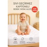Suvay 70x120 Kapitoneli Bebek Çocuk Yatak Alezi Kapitone Fitted Su Sıvı Geçirmez Yatak Koruyucu Çarşaf Alez - Beyaz - 70 x 120 cm