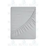SUVAY Gri Bebek Lastikli Çarşaf %100 Pamuklu Penye Park Yatak | 60x120 | 70x110 | 70x120 | 70x130 | 70x140