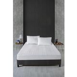 SUVAY Kapitone Fitted Full Kenar Su Sıvı Geçirmez Alezi Beyaz Renkli Tek Çift Kişilik Yatak Koruyucu (200x200)