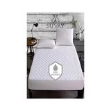 Suvay Kapitone Fitted Su Sıvı Geçirmez Alez Çarşaf 100 x 200 Tek Kişilik Kapitoneli Pamuklu Yatak Alezi - Beyaz - 100 x 200 cm