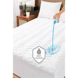 Suvay Kapitone Fittted 140x200 Çift Kişilik Sıvı Geçirmez Alez Beyaz Renkli Kapitoneli Yatak Koruyucu Çarşaf Alez - 140 x 200 cm