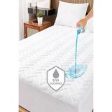 Suvay Kapitone Fittted 150x200 Çift Kişilik Sıvı Geçirmez Alez Beyaz Renkli Kapitoneli Yatak Koruyucu Çarşaf Alez - 150 x 200 cm