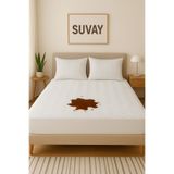 SUVAY Kapitoneli Fitted Full Kenar Su Sıvı Geçirmez Yatak Koruyucu Alez Çarşaf Bebek Tek Çift Battal