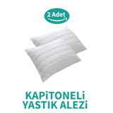 SUVAY Kapitoneli Yastık Alezi 2'li Pamuklu Fermuarlı Kapitone Yastık Koruyucu Yastık Kılıfı