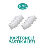 SUVAY Kapitoneli Yastık Alezi Pamuklu Fermuarlı Kapitone Yastık Koruyucu Yastık Kılıfı 12'li