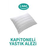 Suvay Kapitoneli Yastık Alezi Pamuklu Fermuarlı Kapitone Yastık Koruyucu Yastık Kılıfı