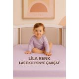 Suvay Lila Bebek Lastikli Çarşaf %100 Pamuklu Penye Park Yatak | 60X120 | 70X110 | 70X120 | 70X130 | 70X140 - 70 x 130 cm