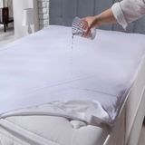 Suvay Pamuklu Su Sıvı Geçirmez Lastikli Alez 140 x 200 Çift Kişilik Yatak Koruyucu Beyaz Renkli Yatak Alezi - 140 x 200 cm