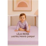 SUVAY Sarı Bebek Lastikli Çarşaf %100 Pamuklu Penye Park Yatak |60x120|70x110|70x120|70x130|70x140|80x130