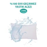 Suvay Sivi Gecirmez Yastik Alezi Pamuklu Fermuarli Terletmeyen Yastik Koruyucu Kilif