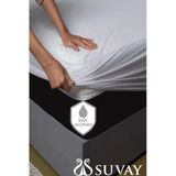 Suvay Su Sivi Gecirmez Fitted Pamuklu Alez Carsaf Tek Ve Cift Kisilik Yatak Alezi
