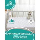 Suvay Su Sıvı Geçirmez Kapitoneli Bebek Çocuk Yatak Alezi
