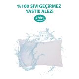 SUVAY Su Sıvı Geçirmez Yastık Alezi Pamuklu Fermuarlı Terletmeyen Yastık Koruyucu Kılıf