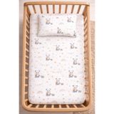 SUVAY%100 Pamuk Lastikli Bebek Çarşafı Seti | Park Yatak Uyumlu (60x120-70x110-70x120) (Panda)