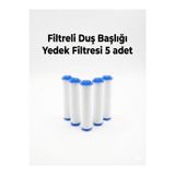 SUVİA Filtreli Duş Başlığı Yedek Filtresi 5 Adet - Su Arıtmalı Pamuk Filtre