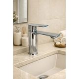Suvia Modern Krom Lavabo Bataryası Tek Kollu Banyo Musluğu Lavabo Armatürü Paslanmaz Su Tasarruflu