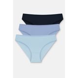 Suwen 3'lü Paket Slip Külot - XS - Renkli