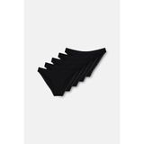 Suwen 5'li Pamuklu Basic Slip Külot - Siyah