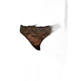 Suwen Adore String Külot, Siyah, Dantel Detaylı, 2XL