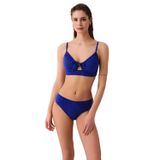 SUWEN Balenli Körüklü Bralet Bikini Üst