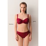 Suwen Balenli Körüklü Toparlayıcı Bikini Üst - 42 - Bordo