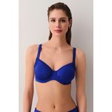 Suwen Balenli Körüklü Toparlayıcı Bikini Üst - Saks - 46