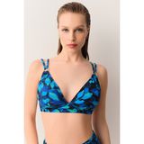 Suwen Bluebell Üçgen Bikini Üst - 38 - Mavi