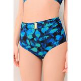 Suwen Bluebell Yüksek Bel Toparlayıcı Bikini Alt - 38 - Mavi