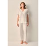Suwen Catrine Pijama Takımı - Ekru - L