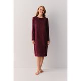 Suwen Cotton Comfort Uzun Gecelik - Bordo