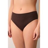 Suwen Disco Midi Yüksek Bel Bikini Alt - 40 - Kahverengi