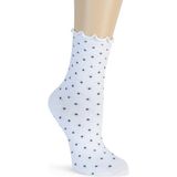 Suwen Dotty Frill Midi Soket Çorap - Beyaz - Standart