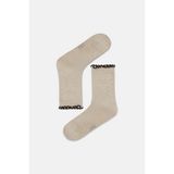 Suwen Elegant Fırfırlı Soket Çorap - Standart - Bej